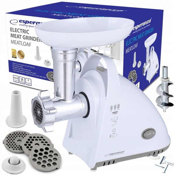 ELEKTRYCZNA MASZYNKA DO MIELENIA MIĘSA MOCNA 2000W 3 SITA DYSZA DO KIEŁBASY zdjęcie 11