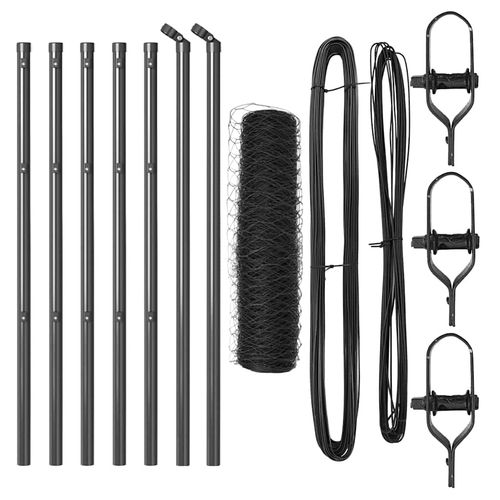 Ogrodzenie z słupkami Szary 0.6 x 10 m Stal pokryta PCV na Arena.pl