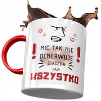 Kubek Czerwony Dla Stanisława Staszka Kolegi Męża Z Nadrukiem Ze Zdjęciem