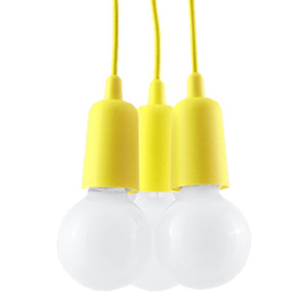 Lampa wisząca DIEGO 3 żółta zdjęcie 1