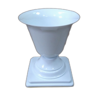 flakon niski wazon plastikowy h-26 biały