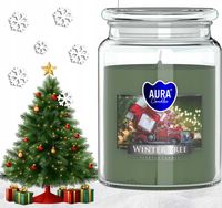 aura świeca zapachowa zimowe drzewko 100h snd99-348