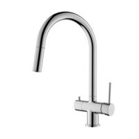 Blue Water Cyrus Chrom Trójdrożna bateria kuchenna z wyciąganą wylewką