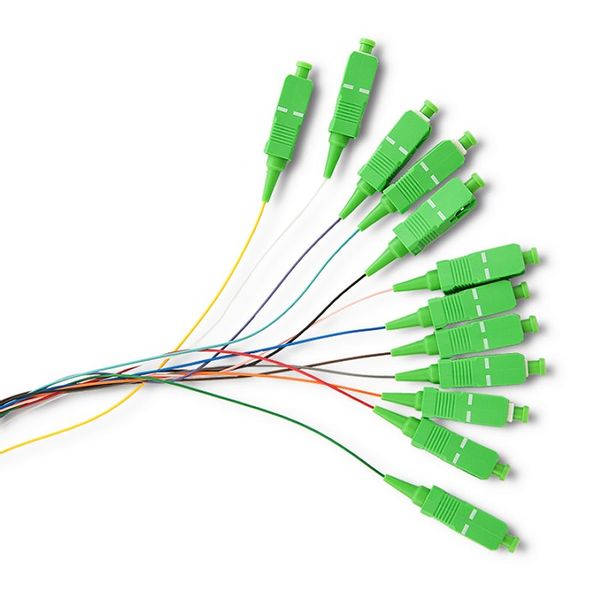 Qoltec 12 x Pigtail światłowodowy SC/APC | Singlemode | G652D | 2m zdjęcie 2