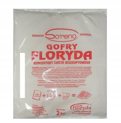 Gofry Floryda Soreno ciasto na gofry biszkoptowe 2 kg 2000g na Arena.pl
