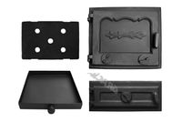 ZESTAW E4 LEWY - 33X38 CM + 16X38 CM żeliwny piecowy do pieca kominkowy