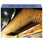 SOPLE 1000 LED KURTYNA LAMPKI ZEWNĘTRZNE IP44 FLASH Białe Ciepłe 36m