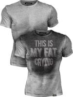 Męska Koszulka Treningowa This Is My Fat Crying Szara Rozmiar L