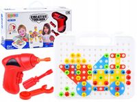 Zestaw Klocki konstrukcyjne wkrętarka śrubki 268 el.