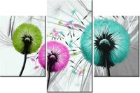 60 90CM OBRAZ 3 ELEM KOLOROWE DMUCHAWCE ŚCIENNY DRUK PŁÓTNO