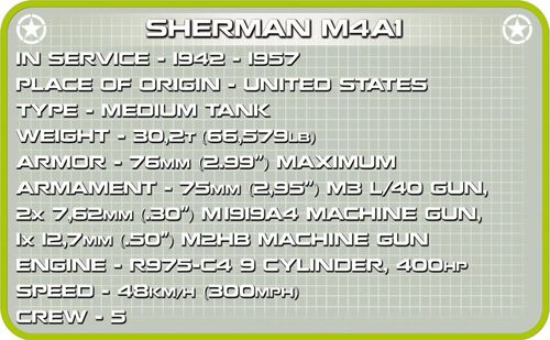 Klocki Historical Collection Sherman M4A1 na Arena.pl