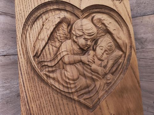 Pamiątka GRAWER Chrztu Świętego Anioł Stróż Prezent Chrzciny Obraz 30 cm na Arena.pl