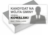 Wizytówki wyborcze GOTOWY PROJEKT GRATIS 1000 sztuk WYBORY NA WÓJTA GMINY