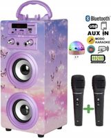 Głośnik przenośny Dynasonic E-025 Bluetooth USB AUX FM + 2x Mikrofon HIT !