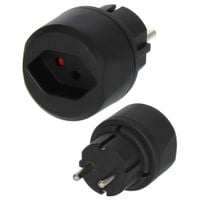 Adapter Podróżny Szwajcaria (Typ J) do PL/DE Gniazdo z Uziemieniem