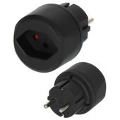 Adapter Podróżny Szwajcaria (Typ J) do PL/DE Gniazdo z Uziemieniem