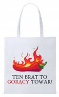 Dla Brata Na Prezent Torba Eco Biała Shopper Z Nadrukiem Ze Zdjęciem