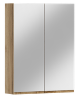 Szafka łazienkowa wisząca ANTICO 60 z lustrem dąb craft złoty (W1)