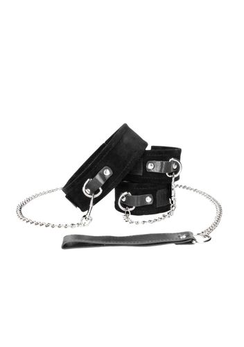 velcro collar with leash and hand cuffs na Arena.pl