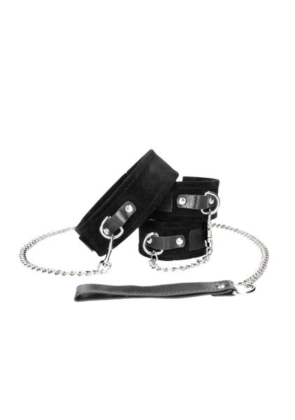 Velcro Collar With Leash And Hand Cuffs zdjęcie 2