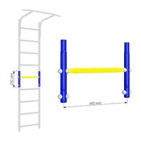 dostawka wydłużająca drabinkę 1 szczebel - niebiesko-żółty