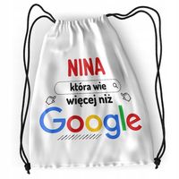 Plecak Dla Niny Szkolny Worek Torba Z Nadrukiem Ze Zdjęciem