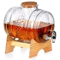 Antałek Beczka Szklana z Kranikiem Kranem Słój na Alkohol Bimber Whisky 5L