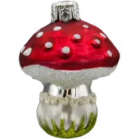 Bombka choinkowa szklana: Muchomorek klasyczny
