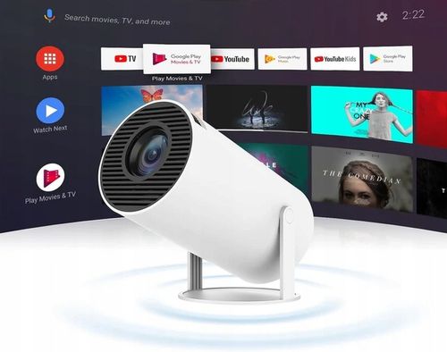 Rzutnik Projektor WiFi Pilot Android TV 130 cali 4K FULL HD HY300 PRO LED na Arena.pl