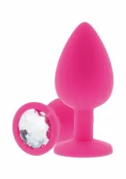 toyjoy diamond booty jewel small silikonowy z kryształkiem czarny