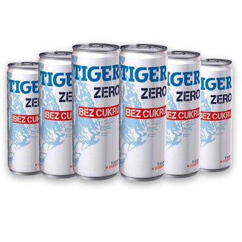 Tiger Zero Gazowany napój energetyzujący bez cukru 250 ml x 6 sztuk na Arena.pl