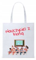 Dzień Nauczyciela Prezent Torba Eco Biała Shopper Z Nadrukiem Ze Zdjęciem