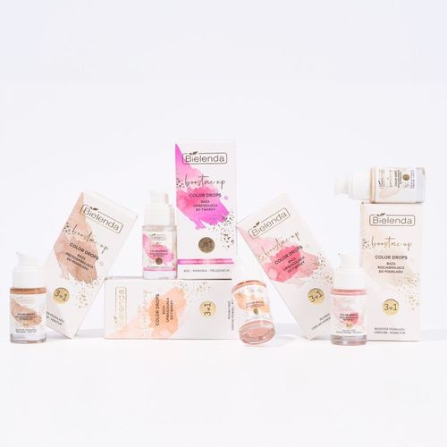 BIELENDA BOOST ME UP COLOR DROPS BAZA UPIĘKSZAJĄCA DO TWARZY 3W1 RÓŻ 15 ML na Arena.pl