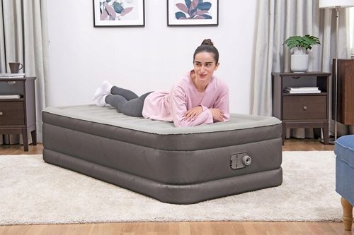 Materac Dmuchany Jednoosobowy Łóżko do Spania z Pompką 230V Bestway 69048 na Arena.pl