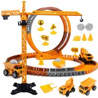 Tor Wyścigowy Samochodowy Elastyczny Plac Budowy Dziecięcy Kolejka na Autko