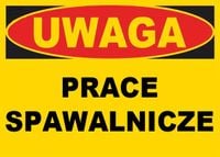 BTO-44 - ZNAK TABLICA budowlana prace spawalnicze