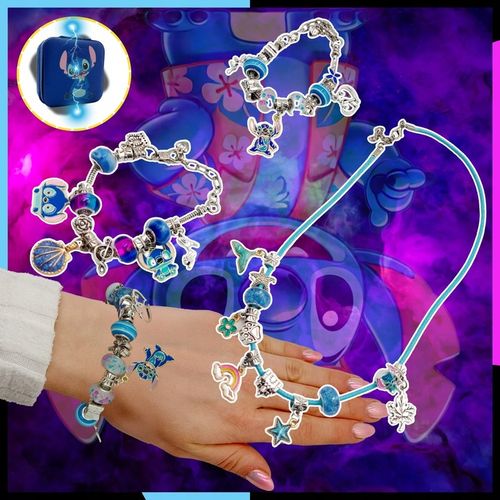 ZESTAW DO ROBIENIA BRANSOLETEK NASZYJNIKÓW Do Biżuterii STITCH LILO i STICH na Arena.pl