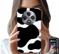 ETUI DO OPPO RENO12 F / 12FS 5G - CZARNO - BIAŁE ŁATY KROWA, MODNE WZORY