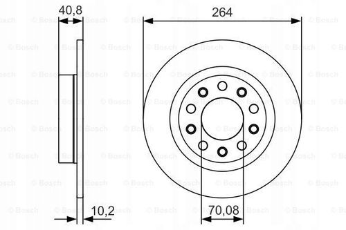 TARCZA HAM TYL 264X10 P BOSCH na Arena.pl