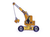 Naprasowanka z motywem Żółty Dźwig 5x7 cm