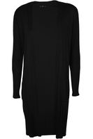 F&F Długa Czarna Narzuta Open Front - 34 / XS