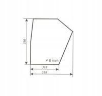 szyba drzwi dolne - dół ciągnika Zetor 4911 5911 5945 6911 6945 67827918