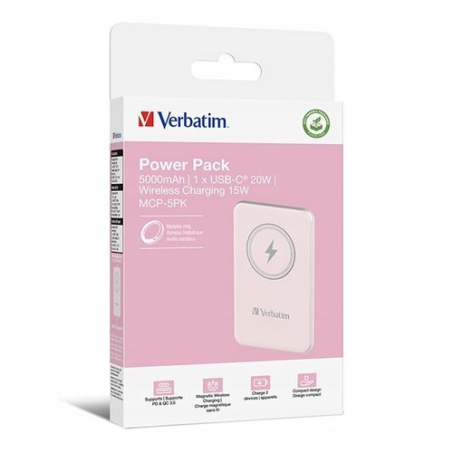 Powerbank Verbatim 5000 mAh różowy na Arena.pl