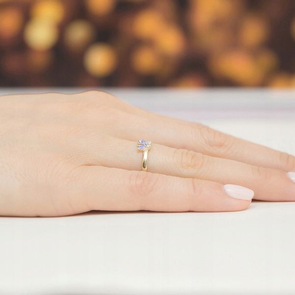 ZŁOTY PIERŚCIONEK MOTYLEK z CYRKONIAMI pr 333 r.7 zdjęcie 3