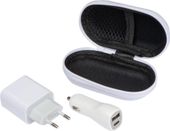 Zestaw ładowarka samochodowa i wtyczka ładująca USB i USB typu C