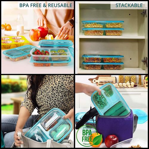 Pojemniki Na Żywność Z Przegródkami I Pokrywką 10S na Arena.pl