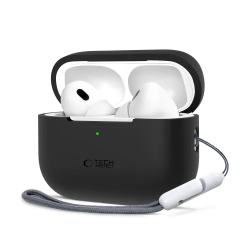Etui Tech-Protect Silicone na Apple AirPods Pro 1 / 2 - czarne na Arena.pl