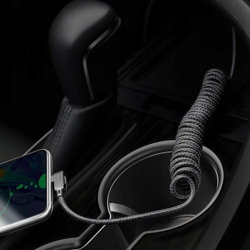 MCDODO KABEL KĄTOWY USB-C SPIRALNY SPRĘŻYNOWY SZYBKIE ŁADOWANIE TYP C LED na Arena.pl