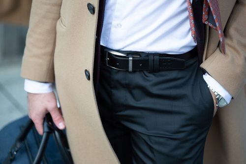 DWUSTRONNY SKÓRZANY PASEK DO SPODNI PASEK MĘSKI DO SPODNI Hugh Butler na Arena.pl