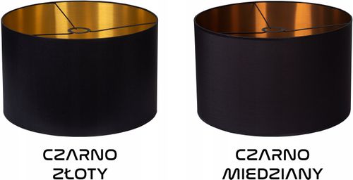 Abażur KLOSZ LAMPA Czarno Miedziany/Złoty 35 cm h 25cm na Arena.pl